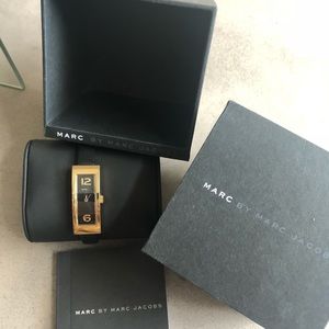 Marc by Marc Jacobs black and gold watch